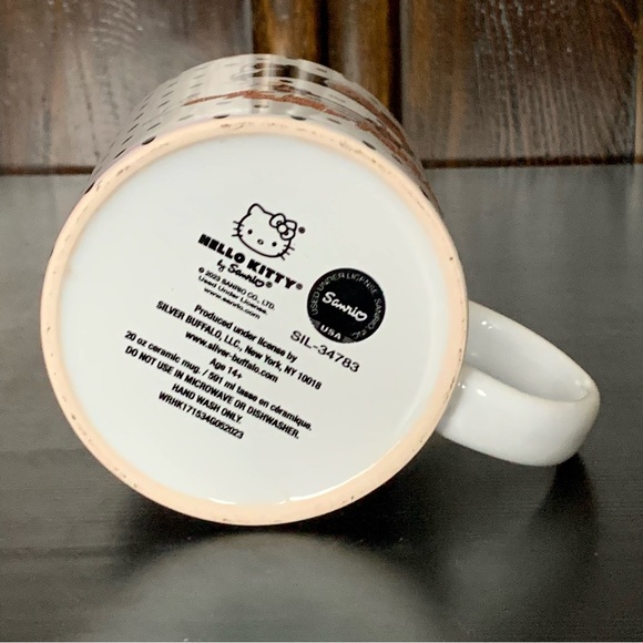 Hello Kitty Cat Burglar 20oz Ceramic Halloween Mug - Polka Dots Ghosts - Picture 8 of 9